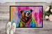 Hippie Animal Grizzly Bear Doormat Front Door Mat Indoor Outdoor Rugs For Entryway, Non Slip Washable Low Pile, 24H X 36W_maomaolike.com