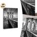 Brooklyn Bridge Themed Painting Poster, Monochrome Urban Bridge & Skyline Scene Poster, Timeless Cityscape Design Ideal For Living Room, Office Wall_maomaolike.com