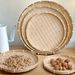 Perforated Sieve Handmade Basket Woven Round Household Storage Farmhouse Decoration Products Drying Bamboo Weaving_maomaolike.com