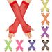 Unisex Thick fishnet gloves Mesh long gloves PROM party leaky finger gloves Punk sexy mesh gloves_maomaolike.com
