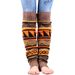Women's mid-length knitted boots with color matching leg sets_maomaolike.com