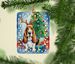 Basset Hound Christmas Reindeer Porcelain Ornament Christmas Tree Hanging Decorations For Home Christmas Holiday, Rectangle, Gift, Multicolor_maomaolike.com