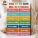 Bilingual Days Of The Week Painting Poster, Vibrant Color-blocked Educational Poster, Practical Visual Aid For Learning English And Spanish Days_maomaolike.com