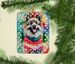 Keeshond Christmas Porcelain Ornament Christmas Tree Hanging Decorations For Home Christmas Holiday, Rectangle, Gift, Multicolor_maomaolike.com