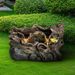 Outdoor Garden Water Fountain - Modern Tree Trunk Waterfalls Fountains With LED Lights & Pump For Patio Yard Porch Pool Decor_maomaolike.com