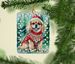 Tibetan Spaniel Christmas Porcelain Ornament Christmas Tree Hanging Decorations For Home Christmas Holiday, Rectangle, Gift, Multicolor_maomaolike.com