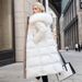 Women's Clothing new slim fit large fur collar long cotton coat_maomaolike.com