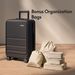 FlexiSpot PC Hardside Expandable Luggage With Spinner Wheels, Black, 20-Inch_maomaolike.com