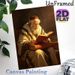 Elderly Scholar Reading Painting Poster, Warm-toned Realistic Oil Painting Style Poster, Serene Elegant Artwork Suitable For Study, Living Room And_maomaolike.com