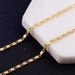 Fashion 18K Gold 2MM 16/18/20/22/24/26/28/30 Inch Side Chain For Women Men Jewelry 925 Silver Necklace_maomaolike.com