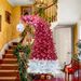 6FT Hinged Fir Artificial Fir Bent Top Christmas Tree, Xmas Tree Bendable Santa Hat Style Christmas Tree Holiday Decoration,1250 Lush Branch Tips, 300 LED Lights X-mas_maomaolike.com