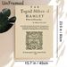 Hamlet Themed Painting Poster, Vintage Shakespeare's Hamlet 1603 Edition Cover Poster, Classic Literary Print With Intricate Decorative Engraving_maomaolike.com
