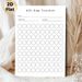 100 Day Tracker Painting Poster, Minimalist Black-and-white Circular Layout Poster, Practical Tool To Record Daily Goal Progress, Suitable For Home_maomaolike.com