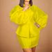 Women's Clothing Temperament Commuter Puff Sleeve Top Hip Skirt Suit_maomaolike.com