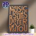 Music Quote Painting Poster, Matte Copper Textured Typography Poster, Warm Romantic Music-themed Decor Ideal For Bedroom, Living Room Or Music Studio_maomaolike.com