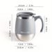 500ML Stainless Steel Vacuum Insulated Coffee Cup With Lid, Dual Wall Cold Hot Drink Thermos,Home Use,Durable &_maomaolike.com