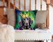 Flat-Coated Retriever King Of Mardi Gras Throw Pillow Machine Washable, Indoor Outdoor Decorative Pillow For Couch, Bed Or Patio, 14Hx14W_maomaolike.com
