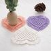 Macrame Bohemian Handwoven Coaster Nordic Style Ins Heart-shaped Heat-resistant Mat Placemat Prop_maomaolike.com