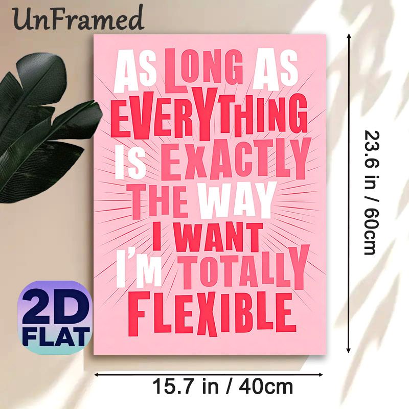 Humorous Slogan Painting Poster, Vibrant Pink Typographic Art Poster, Witty Relatable Quote Adds Lighthearted Vibe, Ideal For Office, Living Room_maomaolike.com