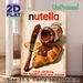 Nutella & Croissant Themed Painting Poster, Warm-toned Delicious Food Scene Poster, Appetizing Wall Decor Option For Kitchen, Dining Area_maomaolike.com