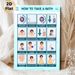 Bathing Instruction Guide Painting Poster, Clear Cartoon-style Step-by-step Bath Routine Poster, Practical Step-by-step Bathing Reference Suitable For_maomaolike.com