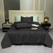Satin Washed Silky Quilt Cover Pillowcase Three Piece Set (without Sheets)_maomaolike.com