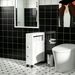Wood Rolling Narrow Bathroom Side Storage Cabinet_maomaolike.com