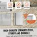 17W X 24H Inch Outdoor Kitchen Access Door, Flush Mount Design With Recessed Handle, For BBQ Island, Grilling Station, And Outdoor Cabinets, Vertical Wall Installation_maomaolike.com