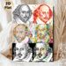 William Shakespeare Portrait Painting Poster, Artistic Ink Line & Vibrant Watercolor Mixed-style Poster, Unique Artistic Portrait Collection, Ideal_maomaolike.com