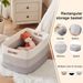 INS European Style Cotton Rope Large Household Laundry Basket Storage Bin For Bedroom Baby Toys And Miscellaneous Items_maomaolike.com