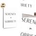 Serenity In Sobriety Themed Painting Poster, Minimalist Black & White Typography Poster, Calming Inspirational Quote Decor Ideal For Bedroom, Living_maomaolike.com
