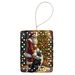 Border Collie And Santa Claus Porcelain Ornament Christmas Tree Hanging Decorations For Home Christmas Holiday, Rectangle, Gift, Multicolor_maomaolike.com