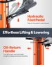 Transmission Jack, 1/2Ton/1100lbs Capacity Hydraulic Telescopic Transmission Jack, 2-Stage Floor Jack Stand With Foot Pedal, 360° Swivel Wheel, Garage/ Shop Lift Hoist, Orange_maomaolike.com