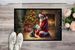 Scottish Terrier And Santa Claus Doormat Front Door Mat Indoor Outdoor Rugs For Entryway, Non Slip Washable Low Pile, 24H X 36W_maomaolike.com