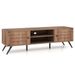 2-Door TV Stand For TVs Up To 65 Inch With Open Shelves Adjustable Foot Pads Cable Hole Is Designed_maomaolike.com