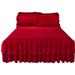 Winter Warm Baby Quilted Lace Skirt Single Piece Infant Thickened Coral Fleece 1.68m Bed Mat Cover_maomaolike.com