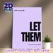 "Let Them" Reminder Painting Poster, Soft Pastel Minimalist Typography Poster, Gentle Mindful Reminder To Save Energy, Suitable For Bedroom, Living_maomaolike.com