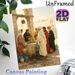 Middle Eastern Women At The Well Painting Poster, Warm-toned Realistic Oil Style Poster, Captivating Traditional Daily Life Decor Idea For Living_maomaolike.com