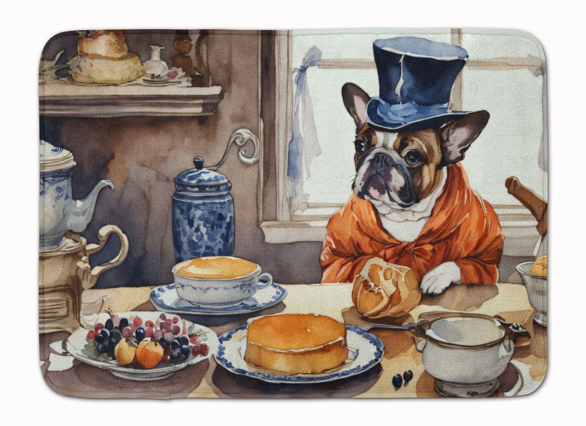 French Bulldog Fall Kitchen Pumpkins Memory Foam Kitchen Mat Machine Washable Anti-Fatigue Mat Cushion Comfort Bath Mat Or Kitchen Rug_maomaolike.com