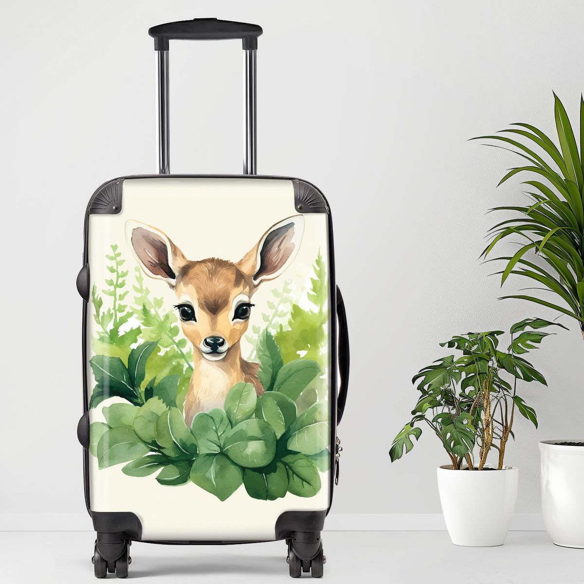 Deer Luggage, 20/24/28 Inch Luggage, Carry-On, Custom Luggage, Luggage Set, Suitcase, Travel, Vacation, Cabin Suitcase, Custom Suitcase, Personalized Luggage_maomaolike.com