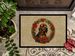 Bloodhound Christmas Flowers Doormat Front Door Mat Indoor Outdoor Rugs For Entryway, Non Slip Washable Low Pile, 24H X 36W_maomaolike.com