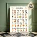 Russian Alphabet Painting Poster, Cute Cartoon Illustrated Poster, Practical For Russian Language Learning, Ideal For Study Areas And Language_maomaolike.com