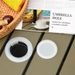 Outsunny 22'' Rattan Wicker Side Table With Steel Frame, Umbrella Insert Hole, Sand Bag For Outdoor, Patio, Garden, Backyard, Black & Tan_maomaolike.com