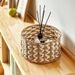 Desktop Woven Storage Box Coffee Table Entryway Key Miscellaneous Rattan Snacks Home Dormitory Cosmetics Round Handmade_maomaolike.com