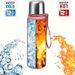 316 Water Bottle Double-Wall Vacuum Insulated Reusable Cup With Leak-Proof Flip-Top Lid & Strap For Outdoor Gym_maomaolike.com