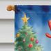 Keeshond Christmas Reindeer House Flag Large Porch Sleeve Pole Decorative Outside Yard Banner Artwork Wall Hanging, Polyester, House Size, Multicolor_maomaolike.com