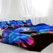Moon Wolf Duvet Cover Double 3pcs Colorful Microfiber Kids Bedding Set_maomaolike.com