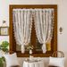 French Country Cream Style Embroidered Lace Sheer For Kitchen, Bedroom, Bay Window, No Drilling Required, Half Curtain,_maomaolike.com