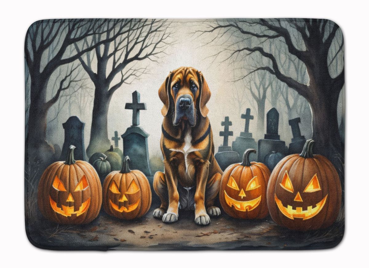 Bloodhound Spooky Halloween Memory Foam Kitchen Mat Machine Washable Anti-Fatigue Mat Cushion Comfort Bath Mat Or Kitchen Rug_maomaolike.com