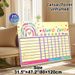 Tie-dye Rainbow Reward Chart Painting Poster, Vibrant Playful Graphic Poster, Practical Tool To Track Progress And Goals, Suitable For Home And Study_maomaolike.com